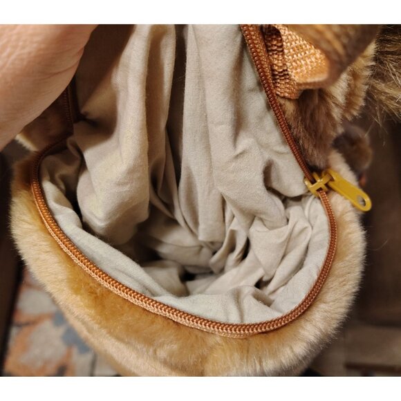 Large Children's Lion Plush Backpack, Adjustable Strap, Zip Close 20" in Length - Picture 6 of 6